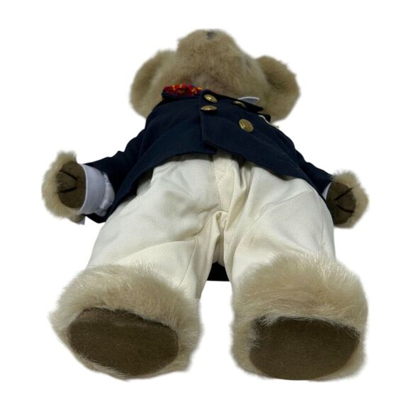 Bellagio Casino Exclusive Teddy Bear Blazer Gold Button Scarf Soft Plush Vintage - Picture 8 of 16